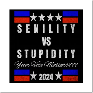 Senility versus Stupidity: 2024 Election Posters and Art